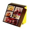 Boîte pâtissière carrée décorée - jaune